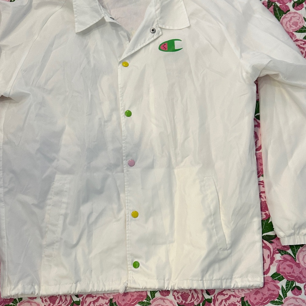 Champion Multicolor Button White Windbreaker - image 4